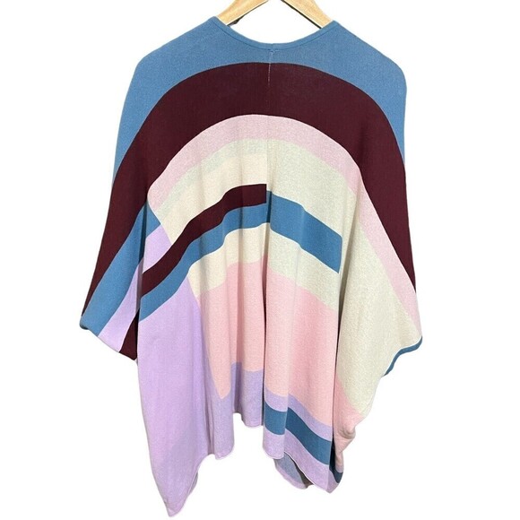 ANTHROPOLOGIE Plenty x Tracy Reese Geometric Poncho Sweater, Oversized Size XS/S - Picture 2 of 11